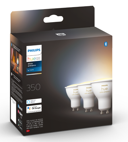 Philips Hue White ambiance Żarówka 3xGU10 350 lm